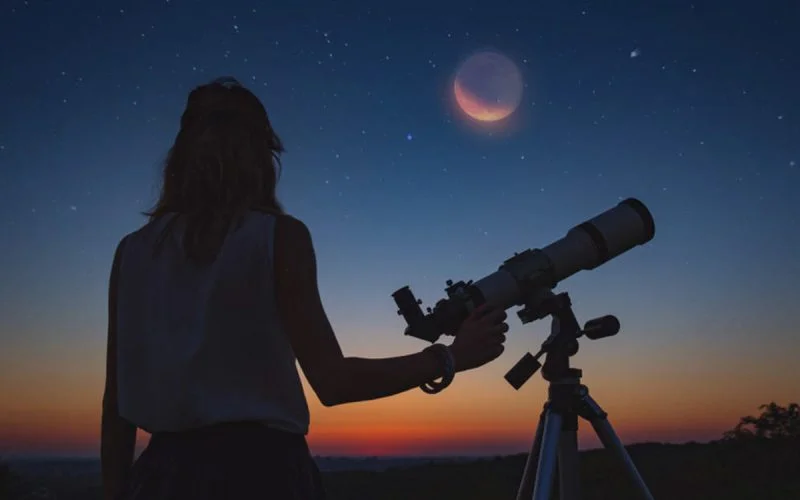 Telescopio para niños de 8 a 12 años, telescopio astronómico portátil para  principiantes, niños y adultos, aumento de 90X, telescopio reflectante para